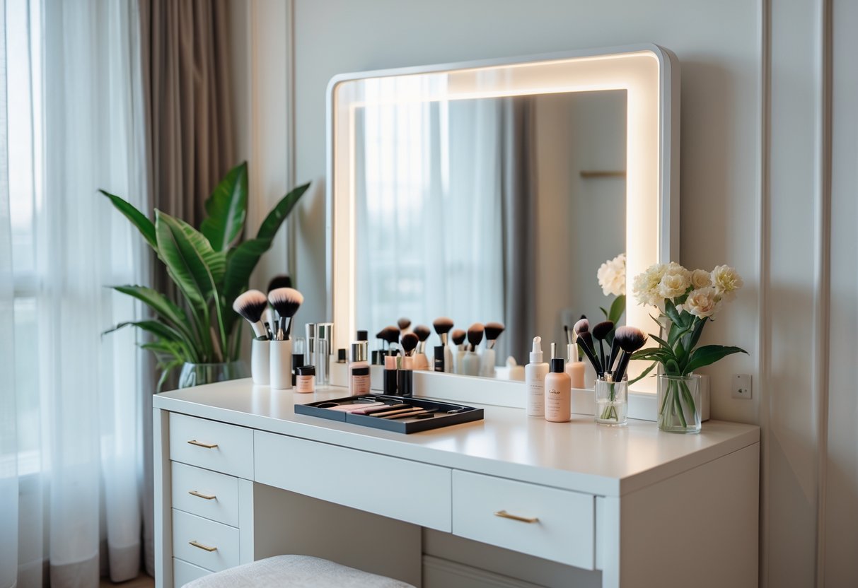 Sådan vælger du det perfekte sminkebord med indbygget spejl til dit hjem